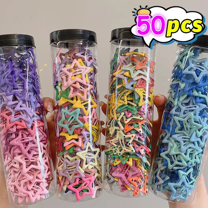 Colorful Kawaii Star Hair Clips for Sweet Girls - Smarsty