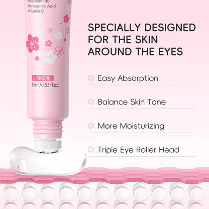 LAIKOU Sakura Eye Serum Roller for Dark Circles - Smarsty