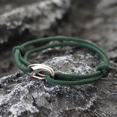 Men’s Adjustable Shark Bracelet Double Layer Rope Strand - Smarsty