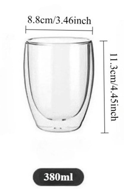 Double Wall Insulated Glass Cups for Hot Drinks - Smarsty