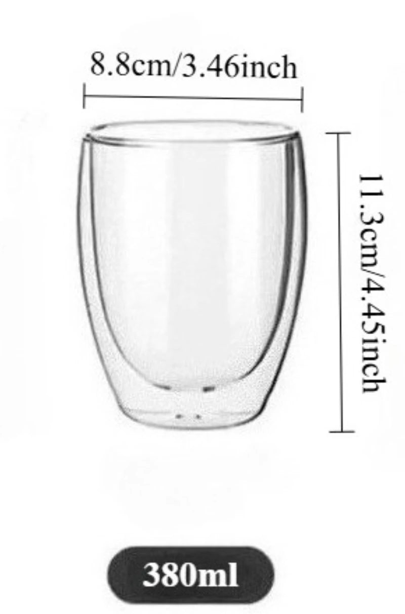 Double Wall Insulated Glass Cups for Hot Drinks - Smarsty