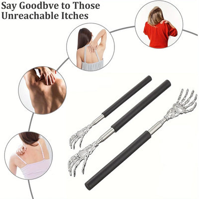 Portable Extendable Back Scratcher Stainless Steel Telescoping Back Scratcher for Both Human and Pets Extendable Back Massager - Smarsty