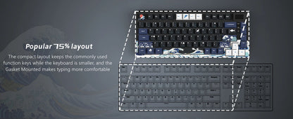 Wired Mechanical Keyboard With OLED Display Hot Swappable