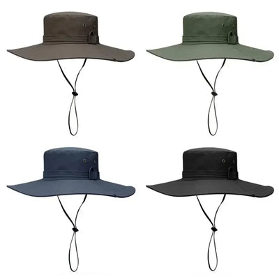 New Sun Protection Fishing Hat Summer Breathable Mesh Camping Hiking Caps Anti-UV Sun Hat Mountaineering Caps Men's Panama Hat by Smarsty