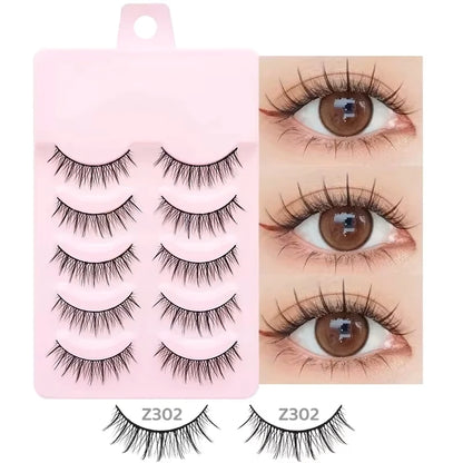 DINGSEN 5 Pairs Soft Natural Long False Eyelashes - Smarsty