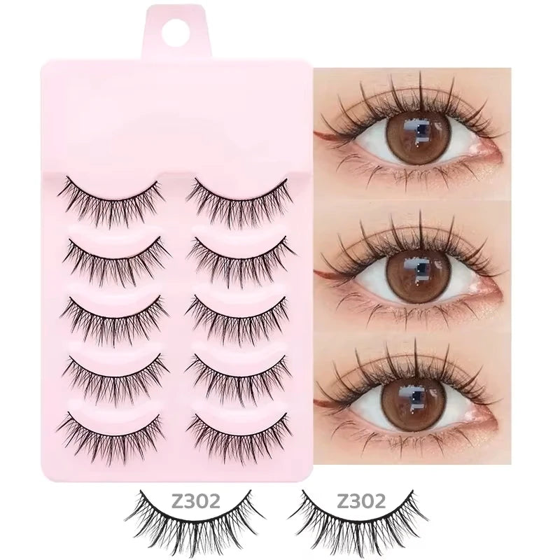 DINGSEN 5 Pairs Soft Natural Long False Eyelashes - Smarsty