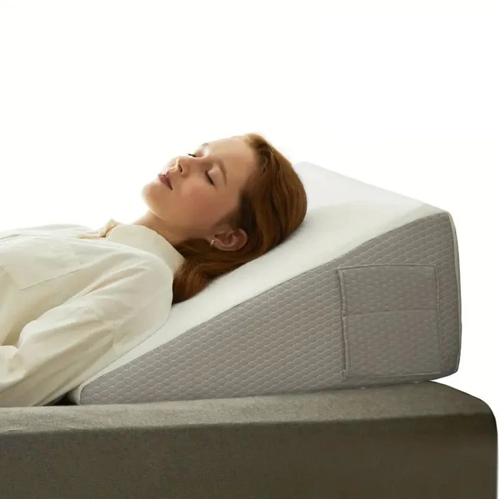 Bed Wedge Pillow for Snoring Relief and Leg Elevation - Smarsty
