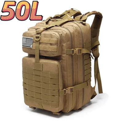 30L/50L 1000D Nylon Waterproof Trekking Fishing Hunting Bag Backpack Outdoor Rucksacks Tactical Sports Camping Hiking - Smarsty
