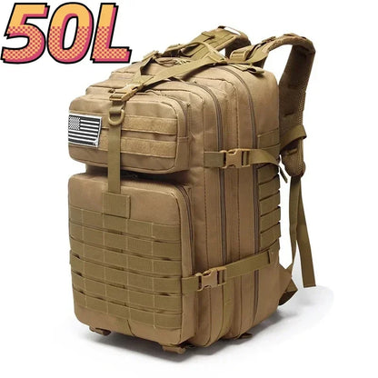 30L/50L 1000D Nylon Waterproof Trekking Fishing Hunting Bag Backpack Outdoor Rucksacks Tactical Sports Camping Hiking - Smarsty