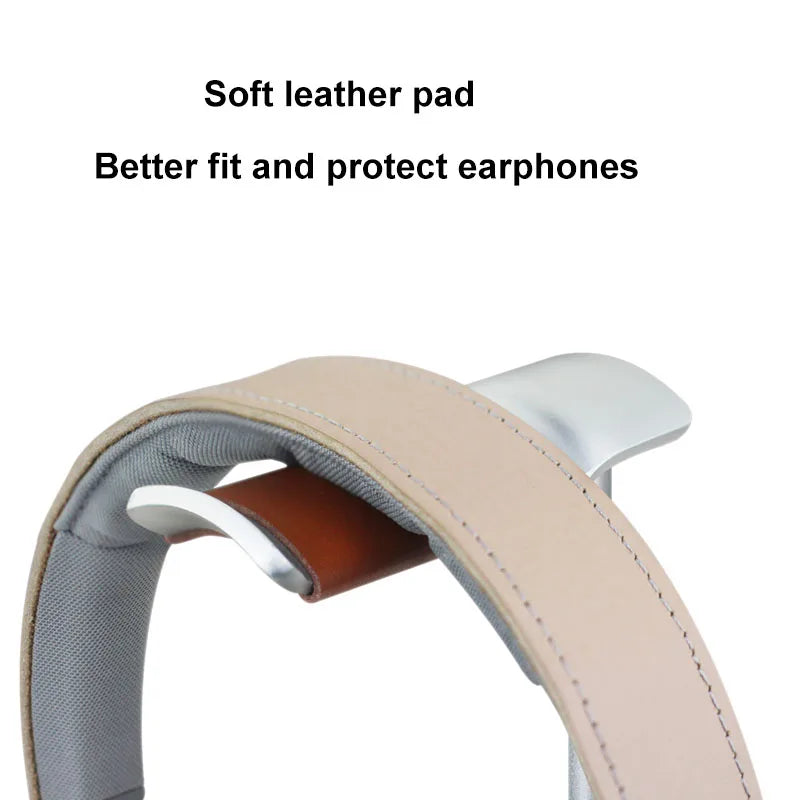 Curved Aluminum Headphone Stand with Sturdy Base - Smarsty