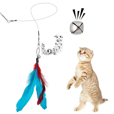11pcs Replacement Cat Feather Toy Set Feather Replacement Head Retractable Cat Stick Cat Products - Smarsty