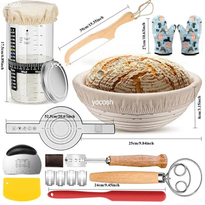 Professional Baking Tools Kit with Sourdough Starter Jar - Smarsty