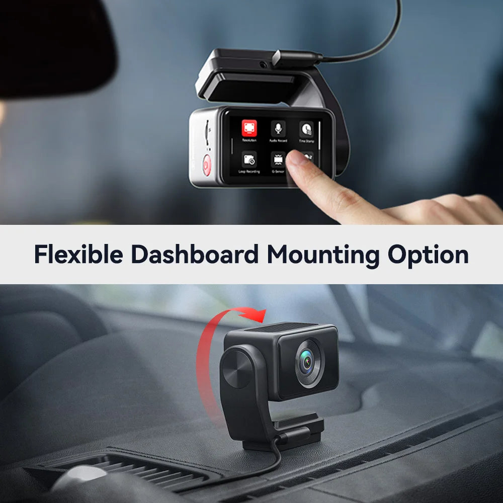 REDTIGER  A4 4k Dash Cam Front and Rear Drive Recorder GPS& 5G WiFi Touch Screen Night Vision 24H Parking Mode Voice Control