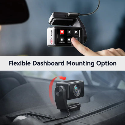 REDTIGER  A4 4k Dash Cam Front and Rear Drive Recorder GPS& 5G WiFi Touch Screen Night Vision 24H Parking Mode Voice Control