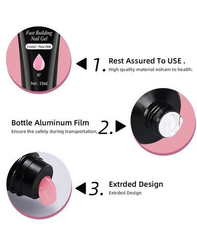 Professional Gel Nail Polish Kit with UV LED Dryer - Smarsty