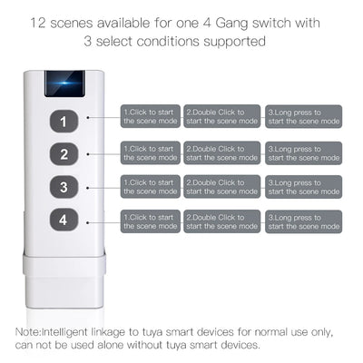 Tuya ZigBee Smart Scene Switch For Home Automation - Smarsty