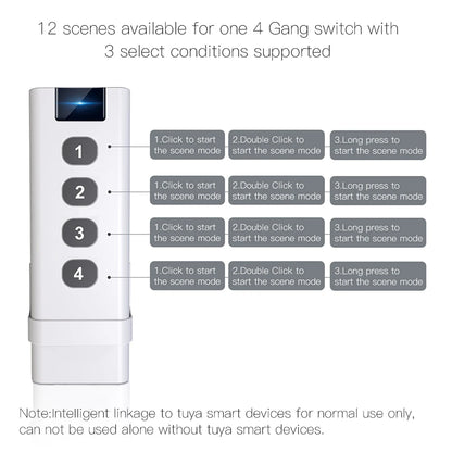 Tuya ZigBee Smart Scene Switch For Home Automation - Smarsty