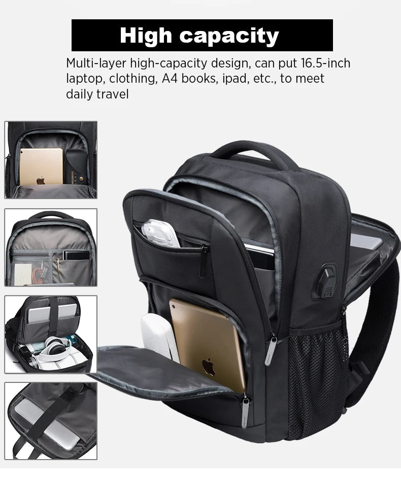 BANGE Sling Travel Laptop Backpack Fits 15.6 Inch Laptop for Men and Women Waterproof with Side Mesh Pocket USB Charging Port - Smarsty