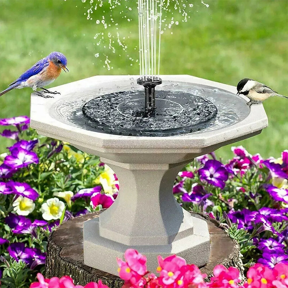 Floating Solar Fountain Pump for Bird Baths and Ponds - Smarsty