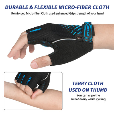 MOREOK Cycling Gloves,Breathable Bicycle Gloves,5MM Gel Pads Non-Slip Mountain Bike Gloves MTB Road Biking Gloves for Men Women by Smarsty