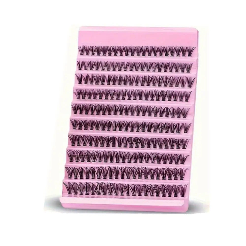 DIY Eyelash Extension Kit with 200pcs D Curl Clusters - Smarsty