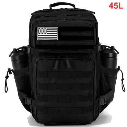 45L Tactical Backpack Men Outdoor Waterproof Sports Travel Gym Hiking Bug Out Bag Military Camping Hunting Survival Rucksack - Smarsty