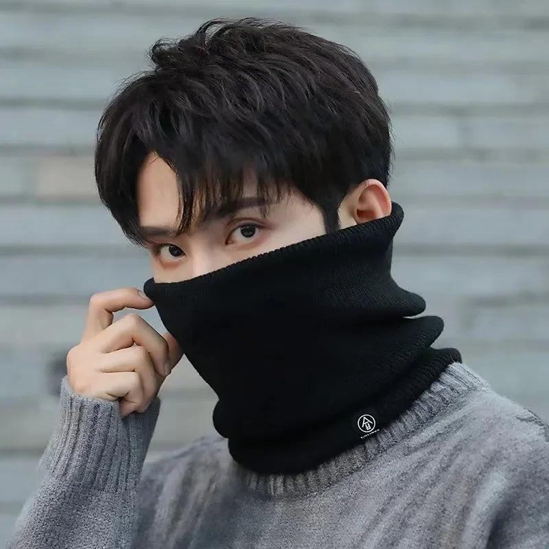 Knitted Neck Warmer Sports Scarf Fashion Soft Women Men Face Cover Winter Skating Running Hiking Scarves Thick Cold-proof Collar - Smarsty
