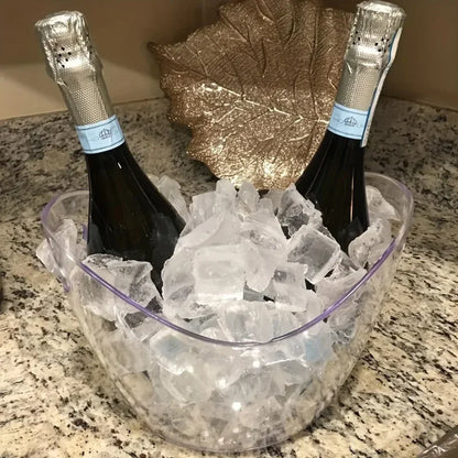 Transparent Ice Cube Storage Bucket for Beer and Wine - Smarsty