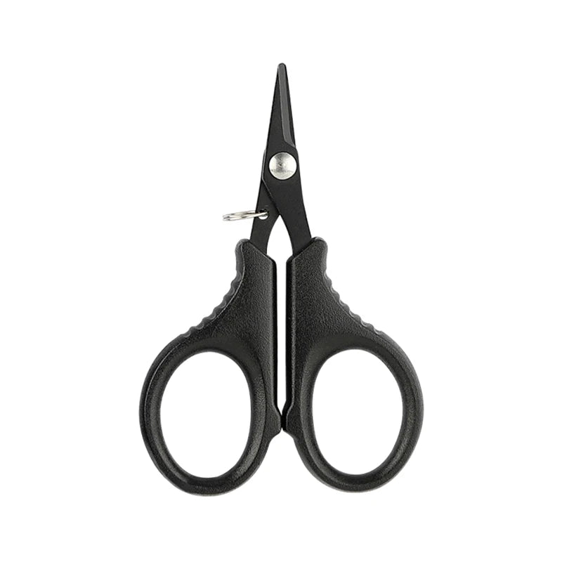 Shawto Titanium Coating Stainless Steel Fishing Scissor Plier Cut PE Braid Line Cutter Plies Carp Fishing Accessories Tools