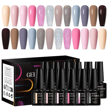 12Pcs Macaron Gel Nail Polish Set For Long Lasting Manicure - Smarsty