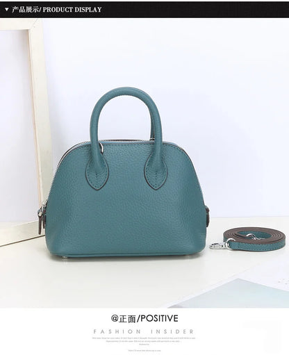 Cow Leather Shell Bag Crossbody Women Messenger Style - Smarsty