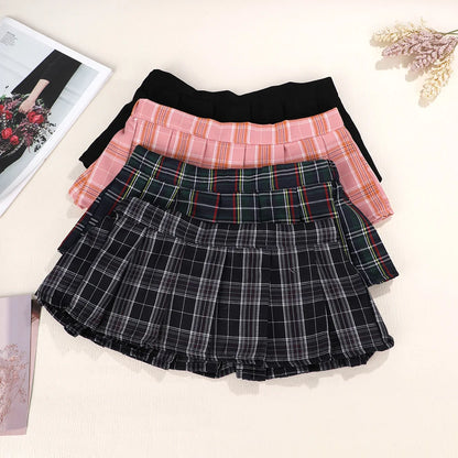 Ultrashort Jk Skirts Plaid Cosplay Costume Skirt Japanese Style Summer Schoolgirl Pleated Skirts Vintage Sexy Clubwear Skirt - Smarsty