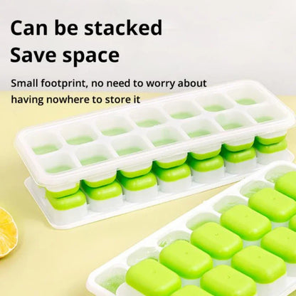 14 Grid Ice Cube Tray Silicone Mold Square Ice Cube Tray Mold Ice Cube Maker Non-toxic Durable Bar Pub Wine Ice Blocks Maker - Smarsty
