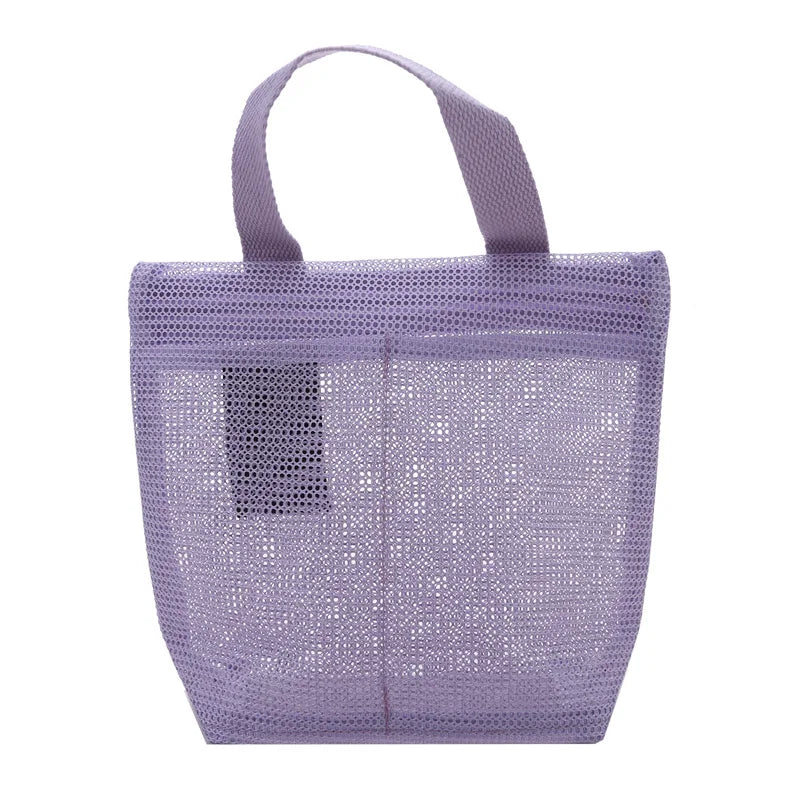Mesh Makeup Toiletry Storage Bags Handbags Portable Travel Washing Body Shower Tools Organizer Hanging Cosmetic Organizer Pouch - Smarsty