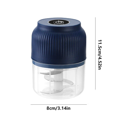250ml Mini Wireless USB Rechargeable Electric Vegetable Chopper Garlic Crusher Food Chopper for Kitchen Gadgets for Garlic by Smarsty