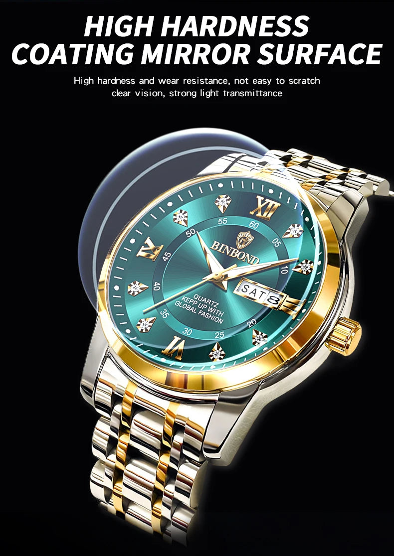 Luxury Waterproof Diver Watch for Men 30ATM - Smarsty