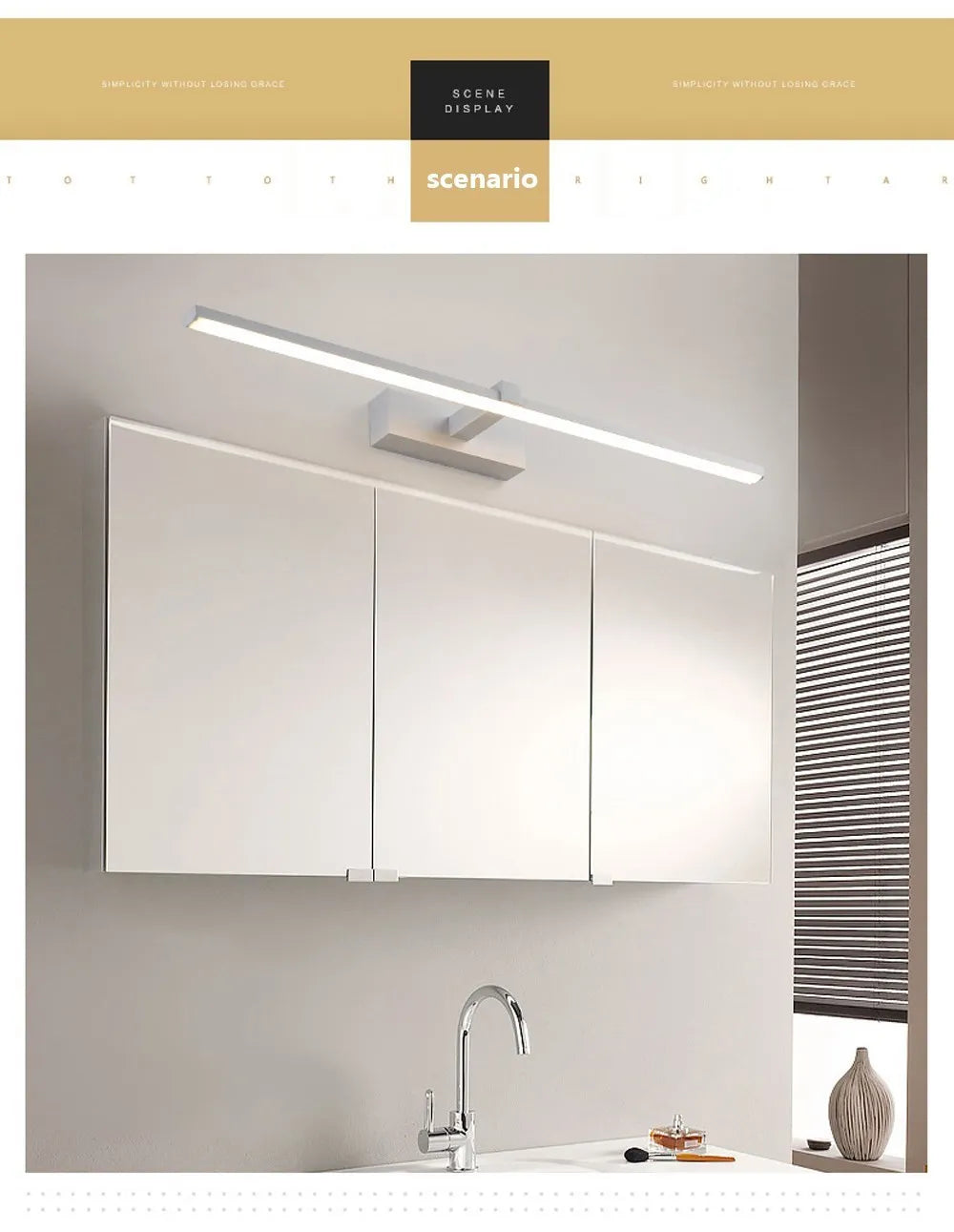 Modern Waterproof LED Mirror Lights for Bathroom Use - Smarsty
