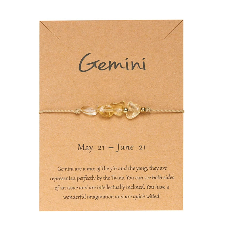 12 Constellation Natural Stone Beads Bracelets for Zodiac Signs - Smarsty