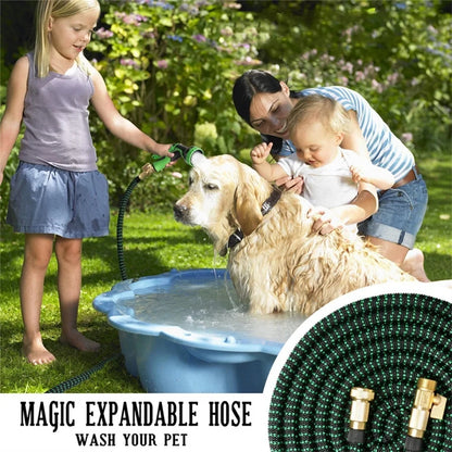 1Pcs 50FT/75FT/100FT Garden Telescopic Hose Expandable Multifunctional Water Gun High-Pressure Watering Gardening Tools