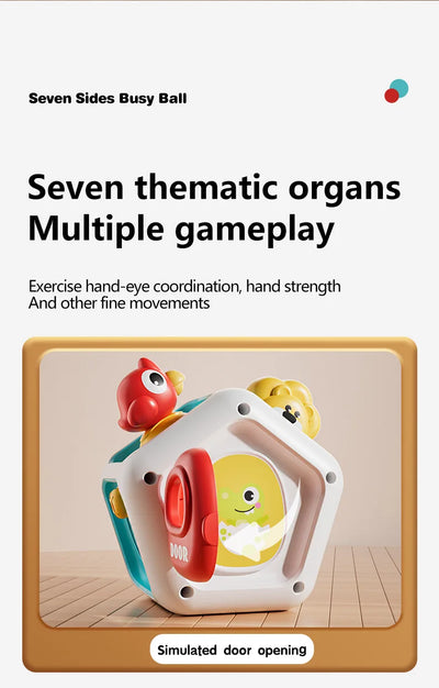 Montessori Sensory Toys Baby Busy Cube Activity Travel Toy Educational Learning Fidget Toys for Fine Motor Skills Children Gift - Smarsty