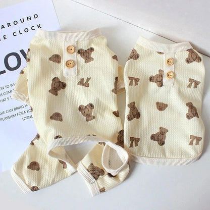 Comfortable Cotton Dog Jumpsuit for Spring Summer - Smarsty