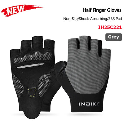 INBIKE Breathable Half Finger Cycling Gloves with Shock Absorption - Smarsty