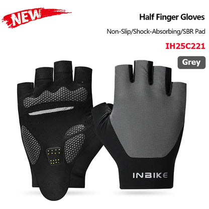 INBIKE Breathable Half Finger Cycling Gloves with Shock Absorption - Smarsty