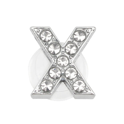1PC Shoe Charms Glitter Rhinestone Letter Crystal Alphabet Shoes Charm Decorations Jewelry Slider Bracelet Wristbands Accessorie - Smarsty