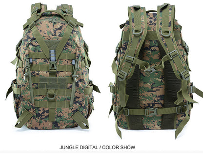 40L Tactical Backpack for Men Camping Hiking Backpacks Reflective Outdoor Travel Bags Survival Molle Climbing Rucksack Bag - Smarsty