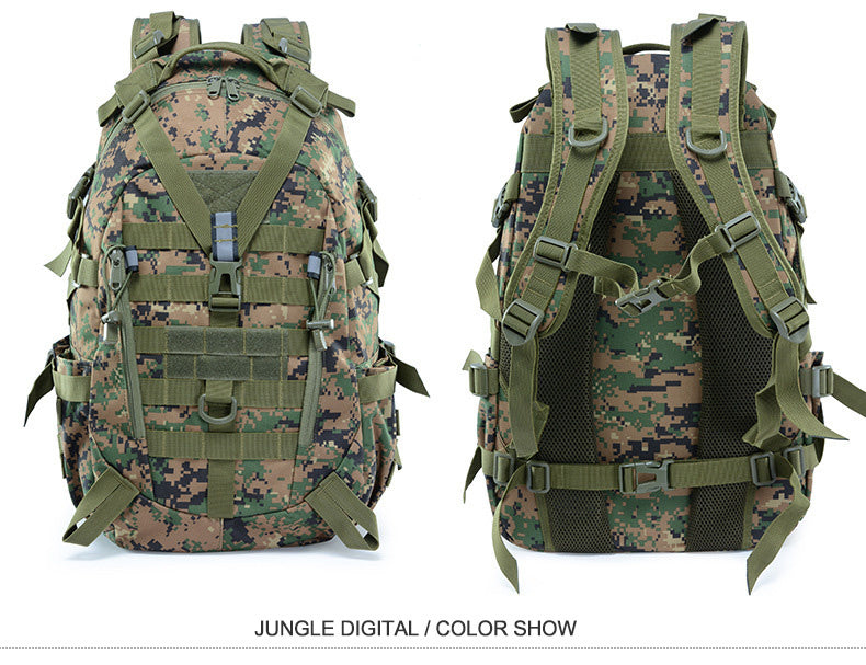40L Tactical Backpack for Men Camping Hiking Backpacks Reflective Outdoor Travel Bags Survival Molle Climbing Rucksack Bag - Smarsty