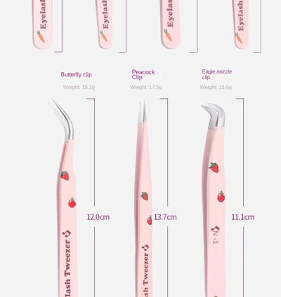 Stainless Steel Eyelash Tweezers for Easy 3D Lash Application - Smarsty
