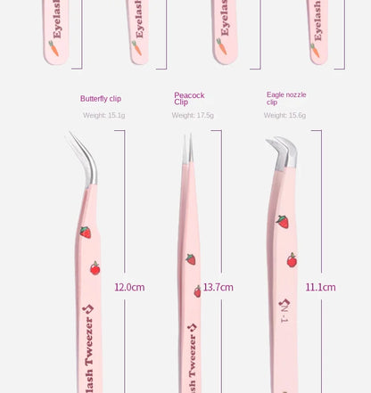 Stainless Steel Eyelash Tweezers for Easy 3D Lash Application - Smarsty