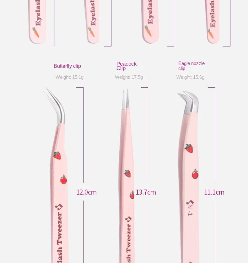 Stainless Steel Eyelash Tweezers for Easy 3D Lash Application - Smarsty