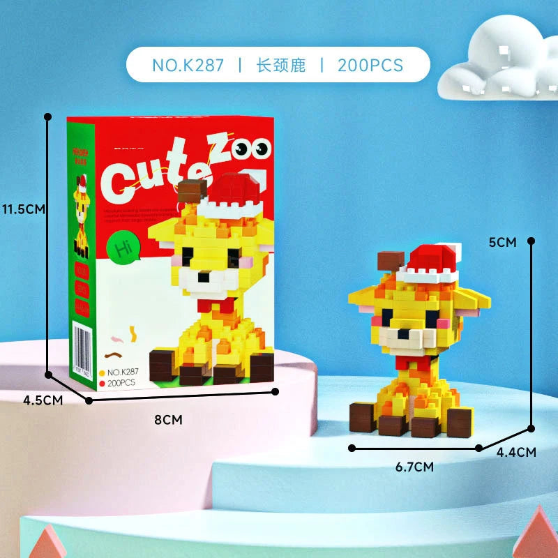 Animal Small Particle Dog Cat  Mini Building Blocks DIY Assembly Brick Sets Educational Toys for Kid 10 To 12 Year Birthday Gift
